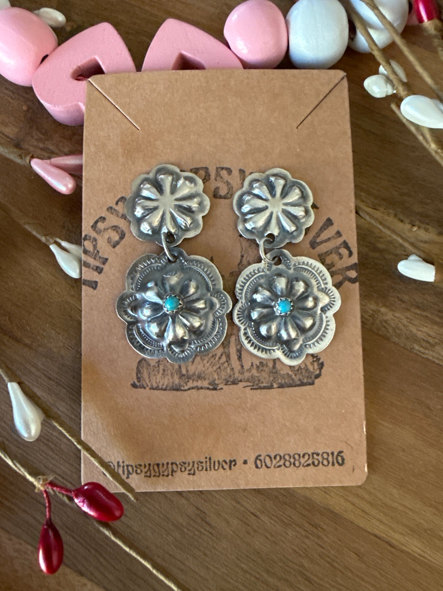 Concho Dangle Earrings #2693
