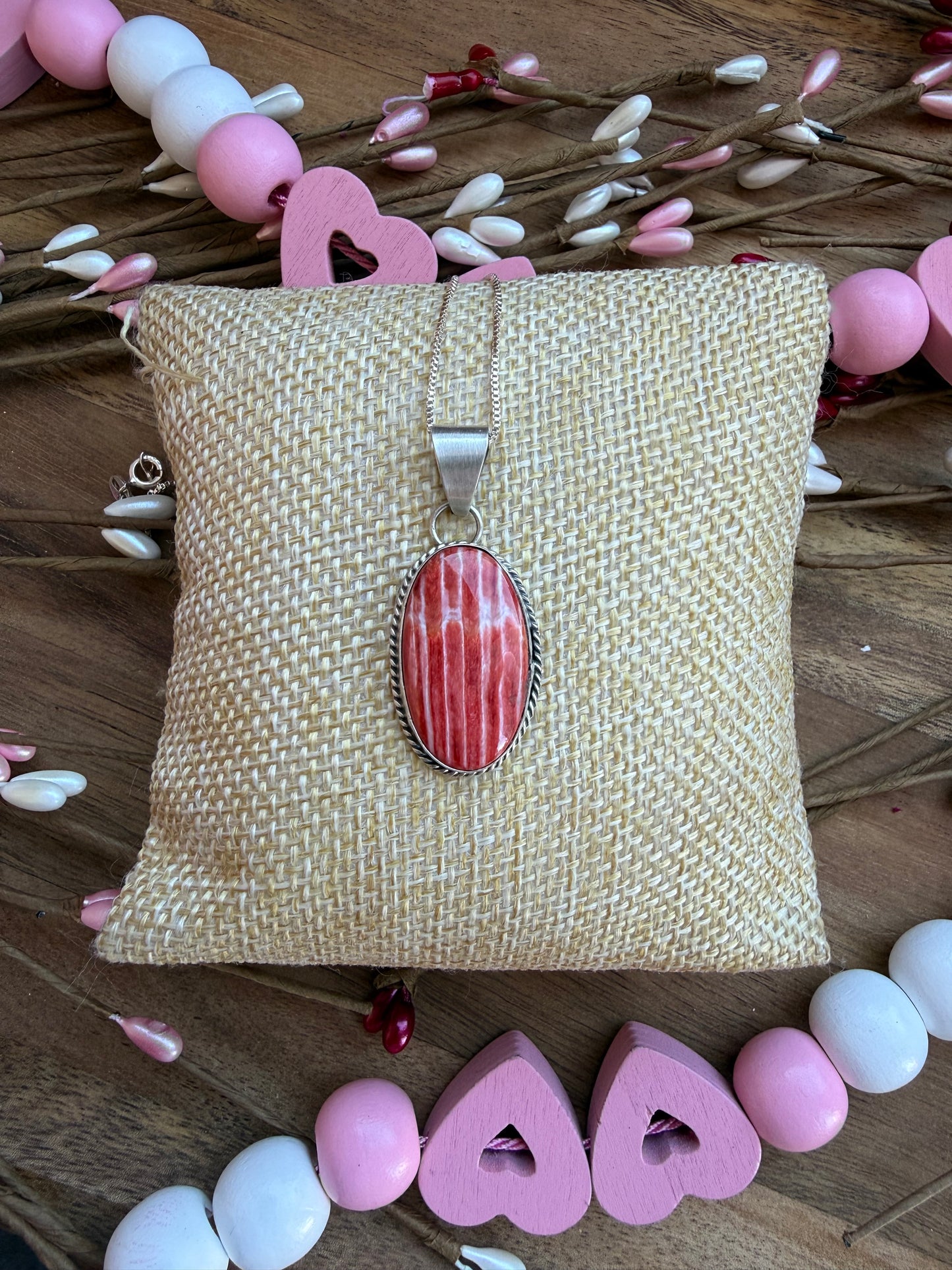 Oval Red Spiny Oyster Pendant
