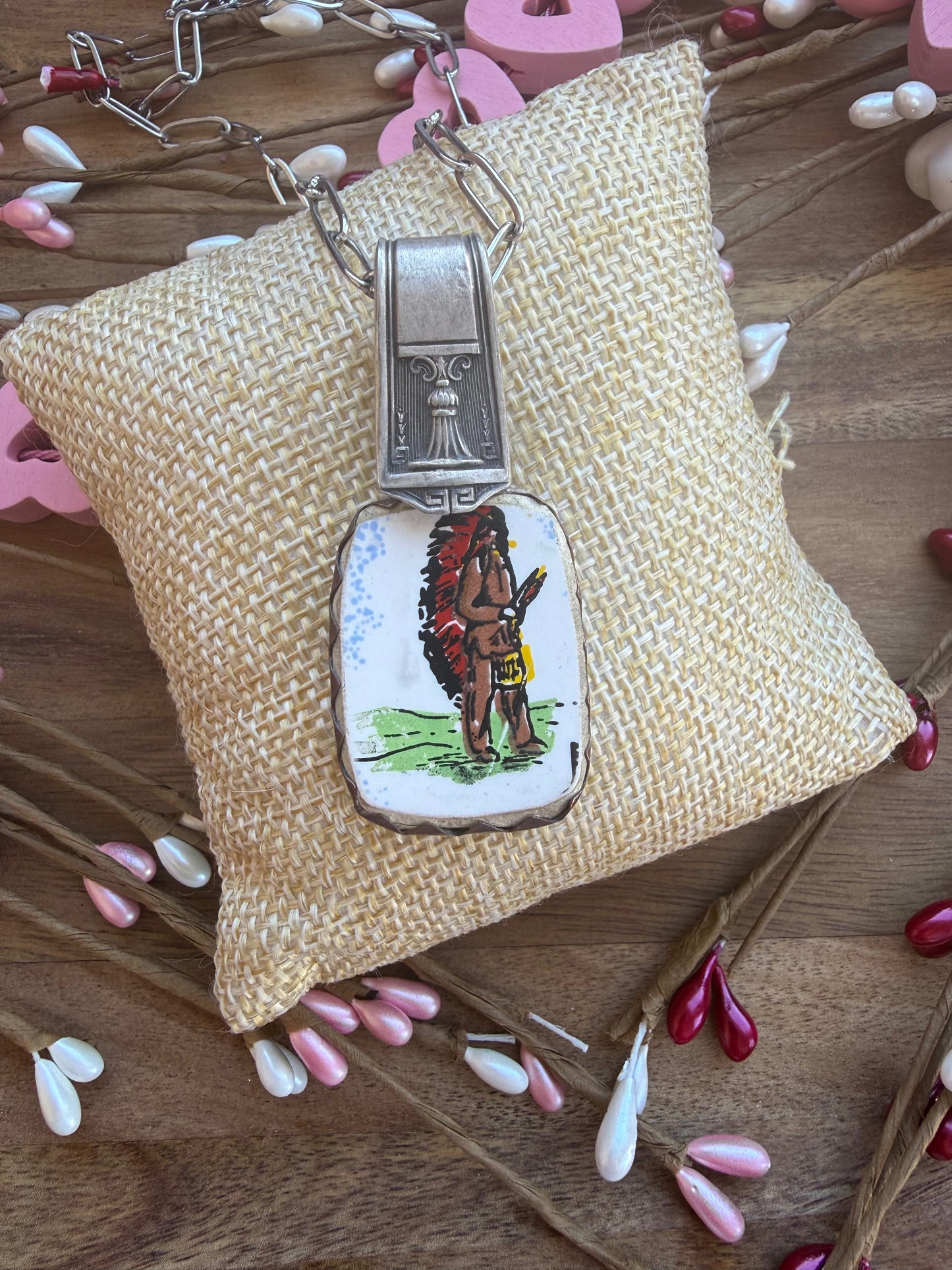 Chief Ceramic Plate Pendant