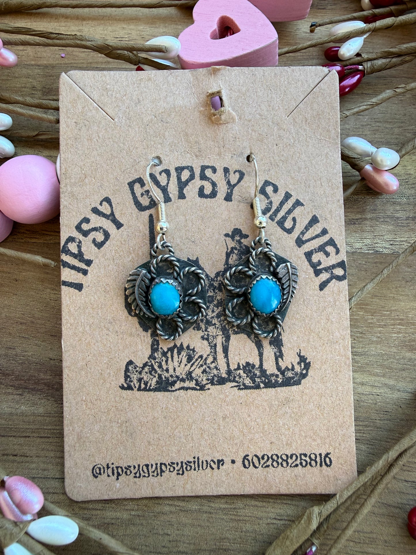 Vintage Flower Dangle Earrings