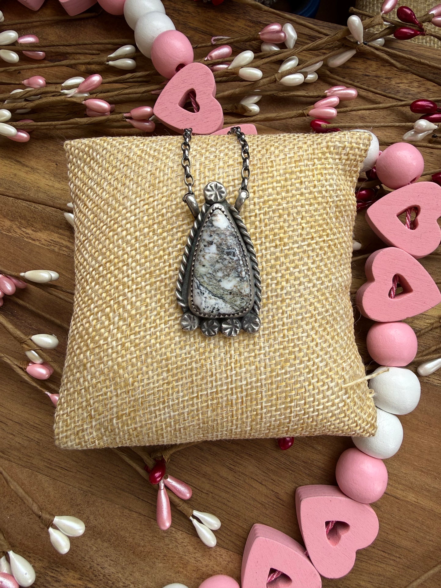 Virgina Hinio White Buffalo Necklace