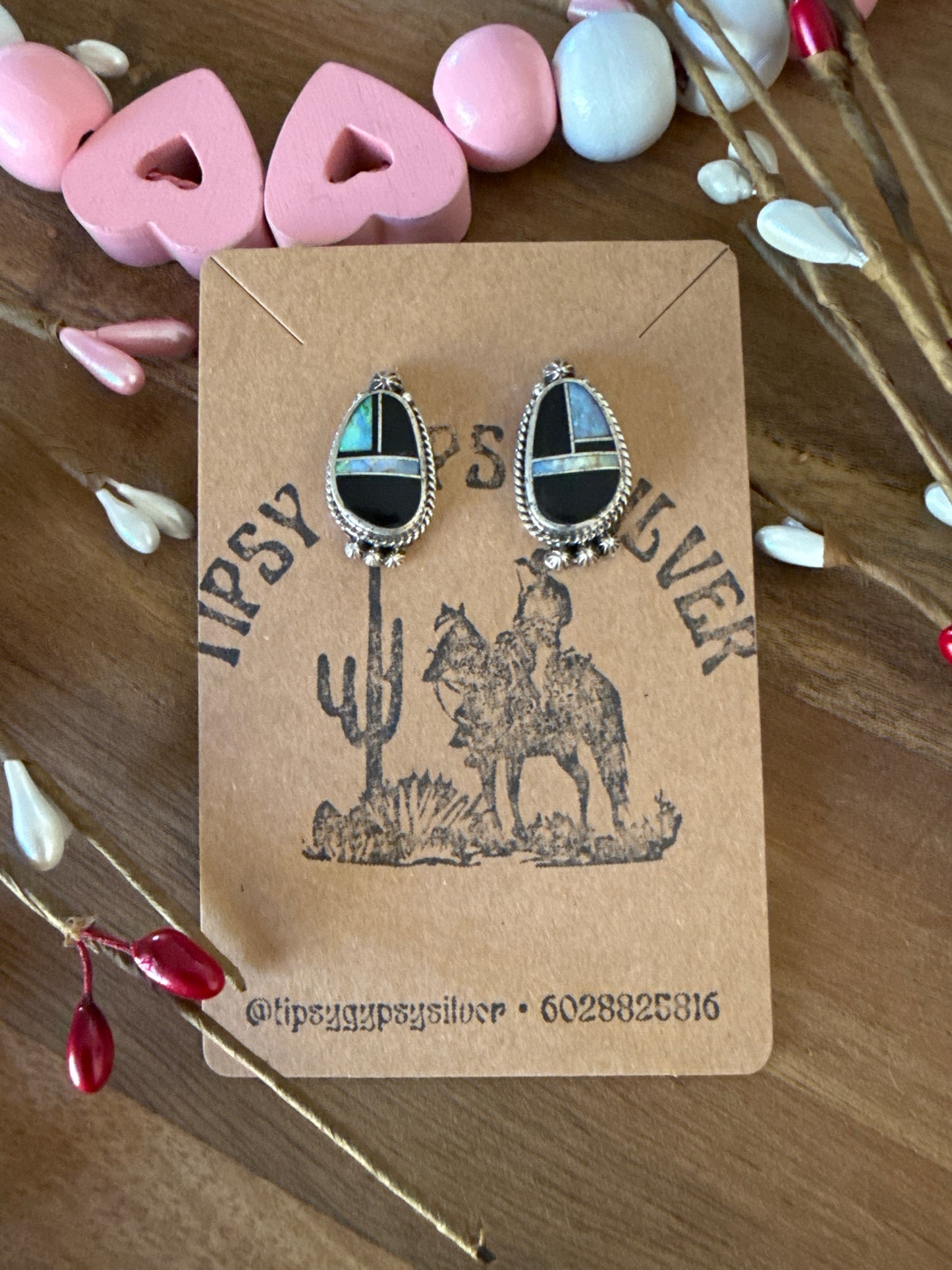 James Manygods Inlay Earrings