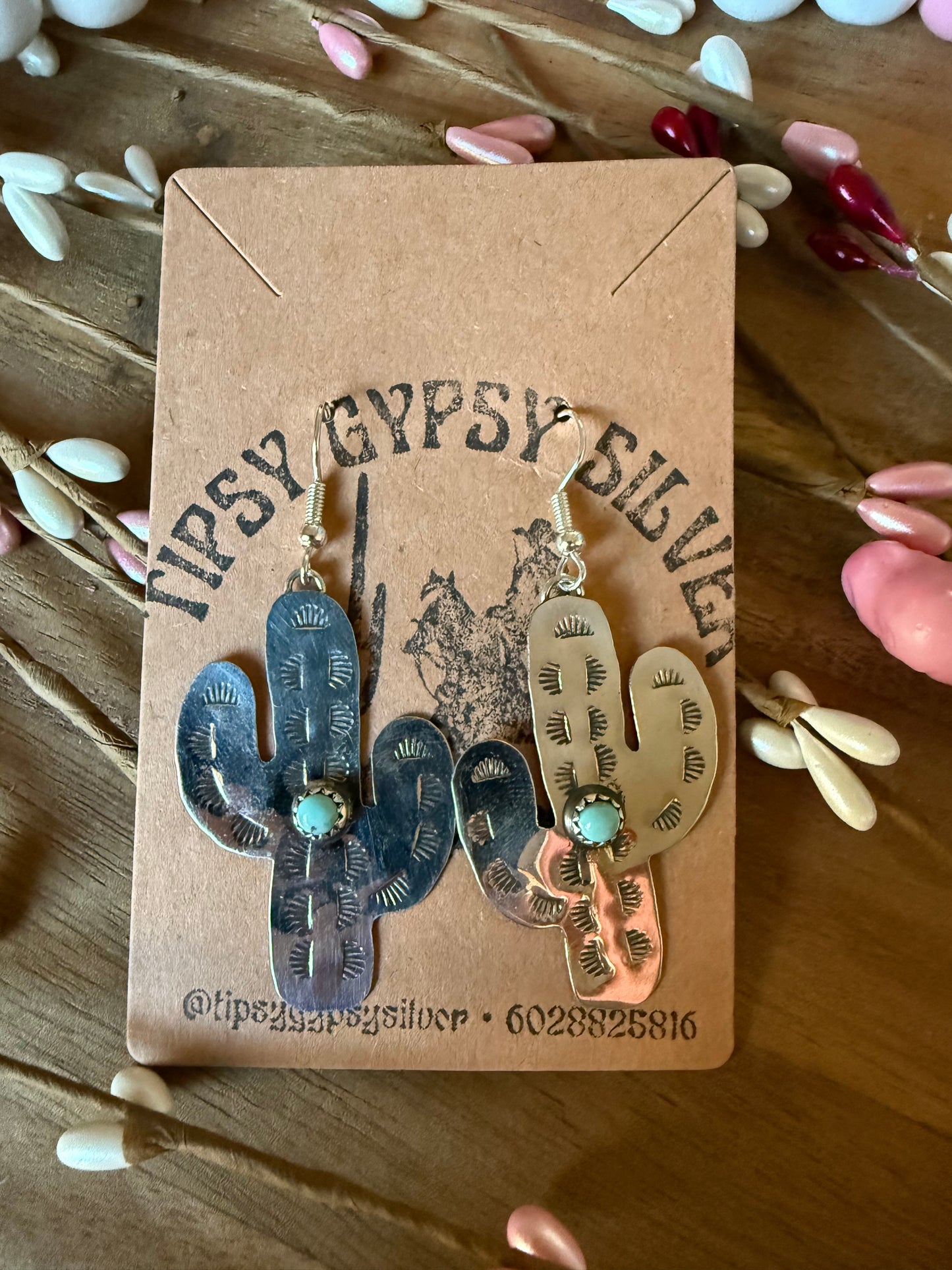 Dangle Cactus Earrings