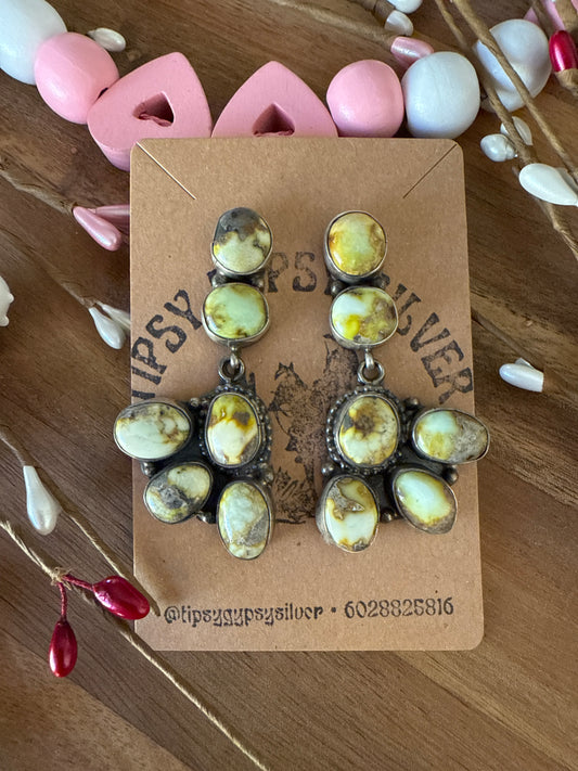 Evangeline Perry Palomino Cluster Earrings