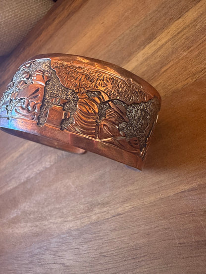 Elaine Becenti Copper & Silver Cuff
