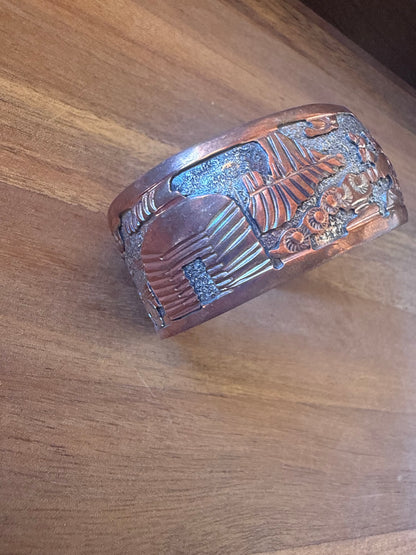 Elaine Becenti Copper & Silver Cuff