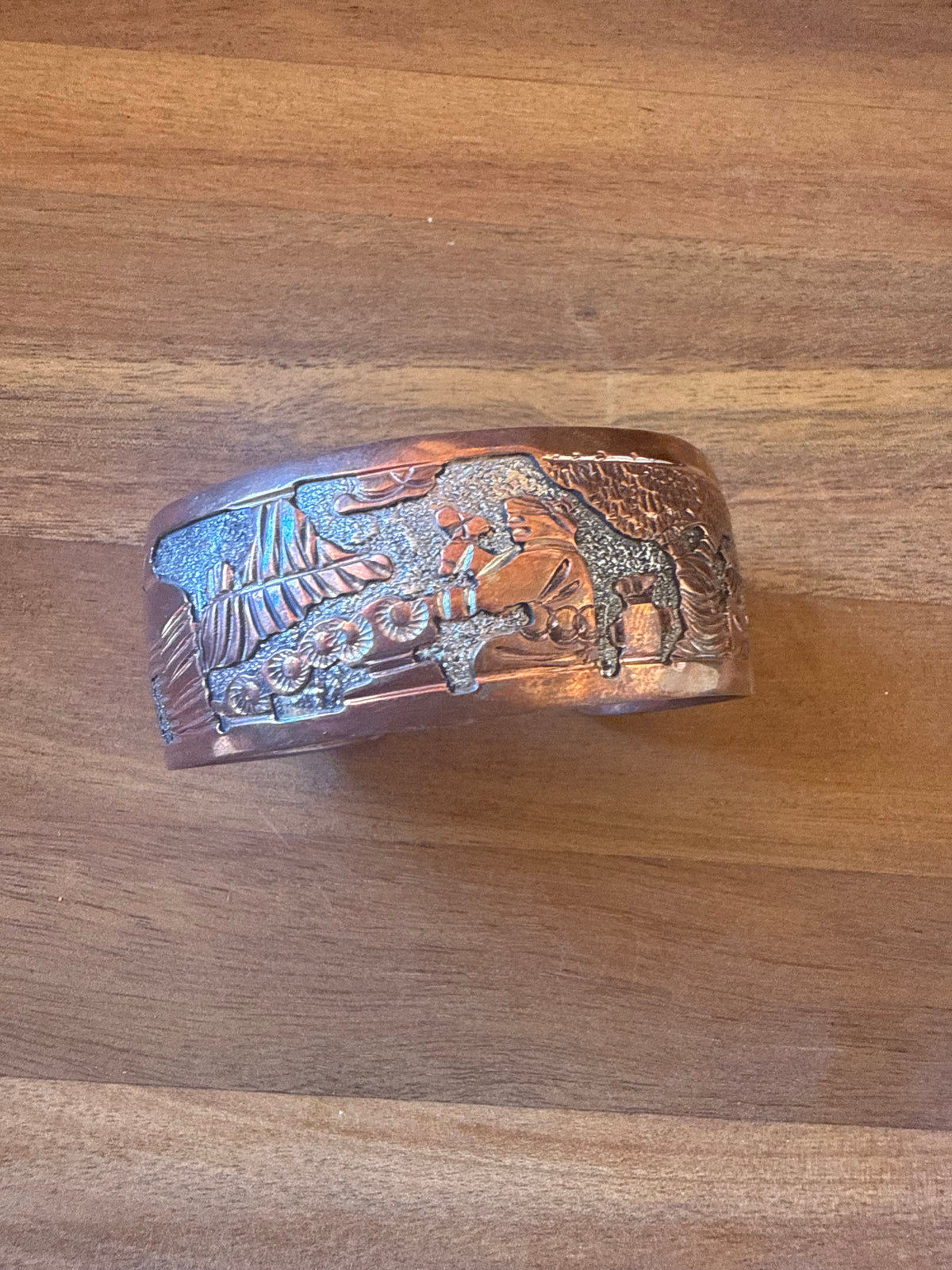 Elaine Becenti Copper & Silver Cuff