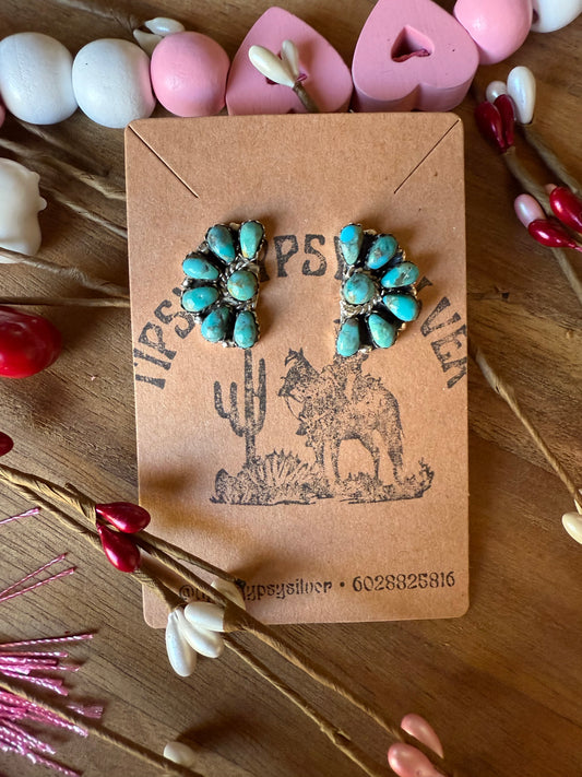 Small Half Cluster Earrings #296