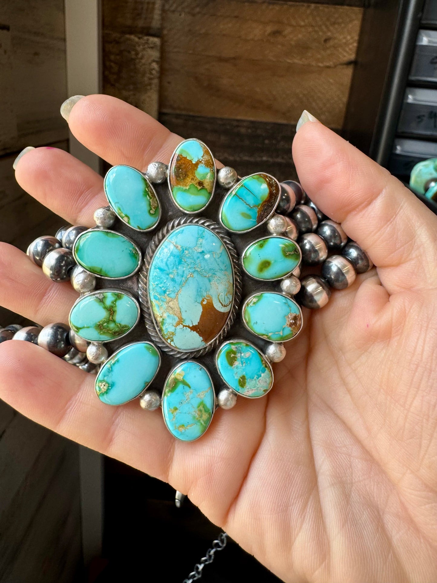 Princess Sonoran Turquoise Necklace – Emerson Thompson, Native Made, Sterling Silver