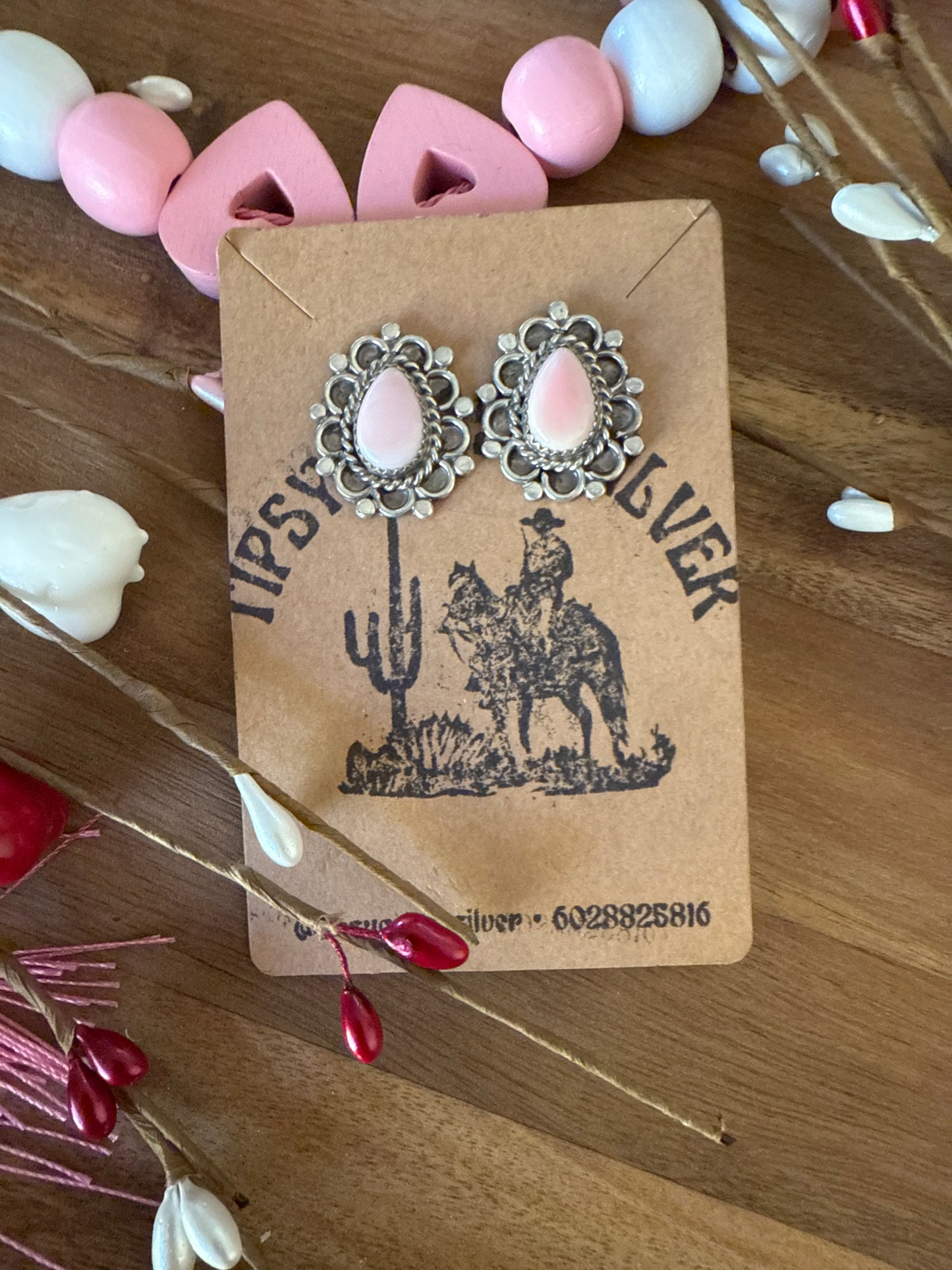 Pink Conch Studs