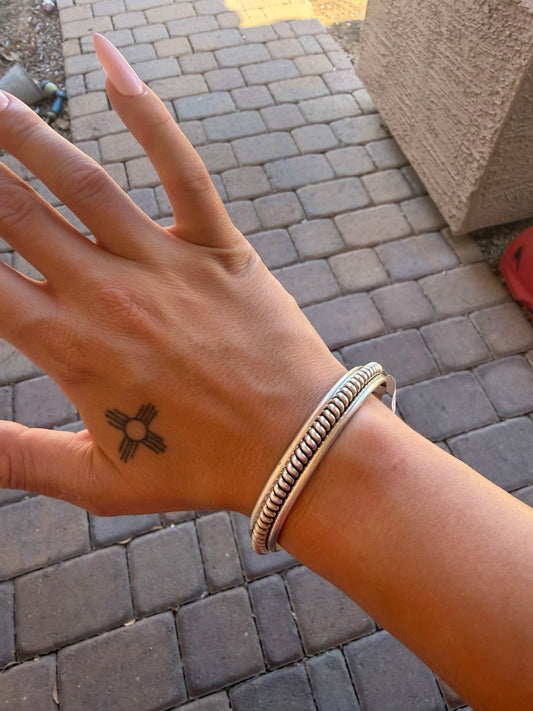 Twisted Silver Cuff Silver Band