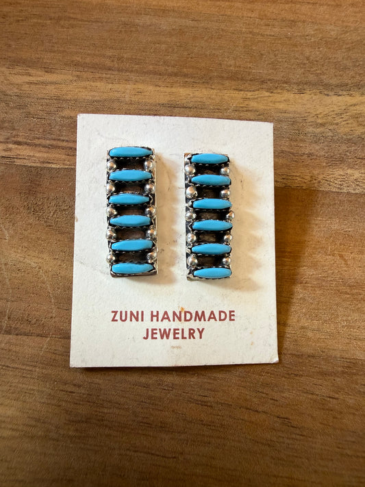 Zuni Rectangle Stud Earrings
