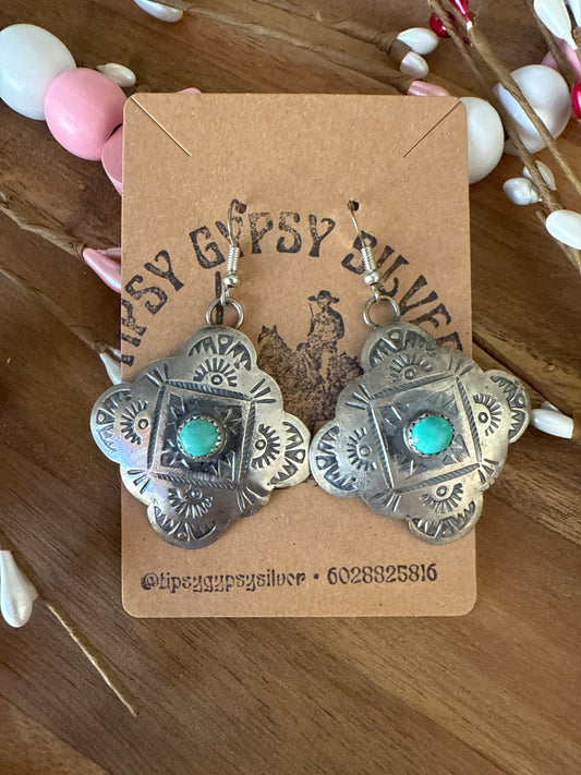 Tim Yazzie Stamped Earrings