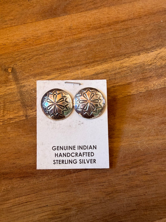 Sterling Silver Stamped Studs