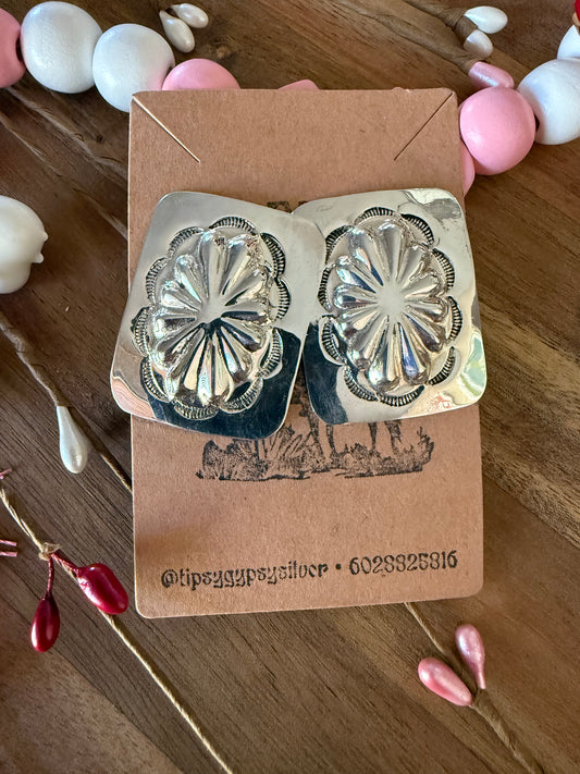 Square Concho Earrings