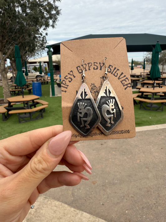 Vintage Kokopelli Earrings