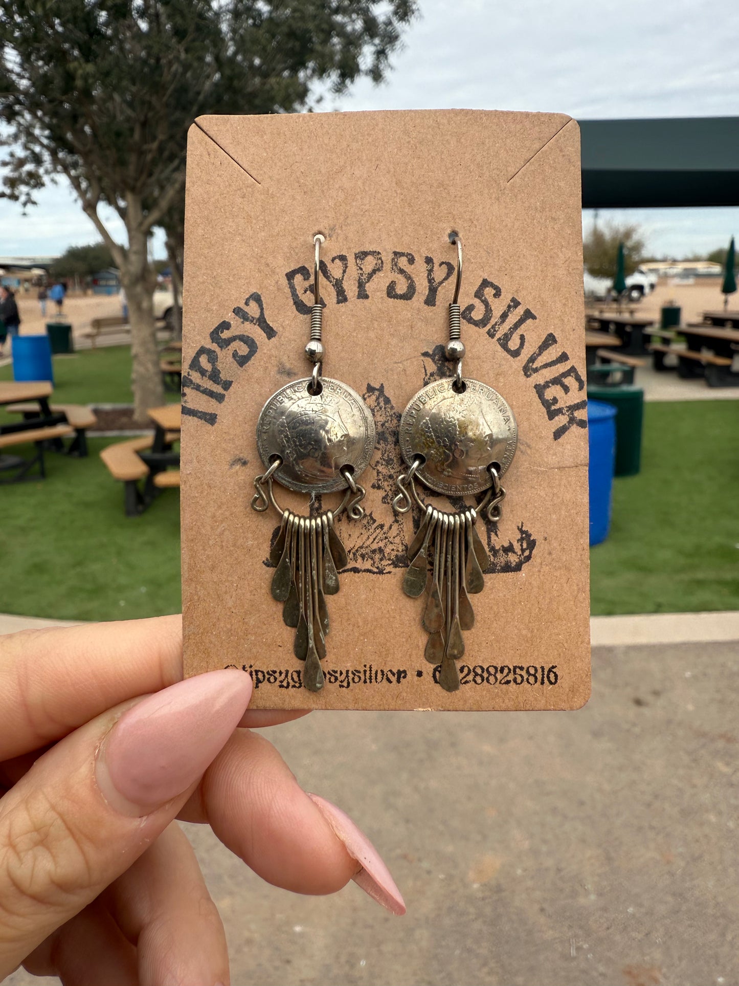 Vintage Peruana Coin Earrings