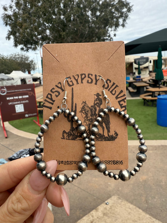 Pearl Hoop Earrings 4/8 MM