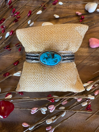 3 Stamped Band Sleeping Beauty Cuff