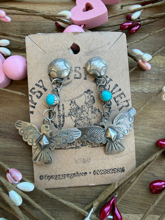 Gabriela Yazzie Thunderbird Earrings #173