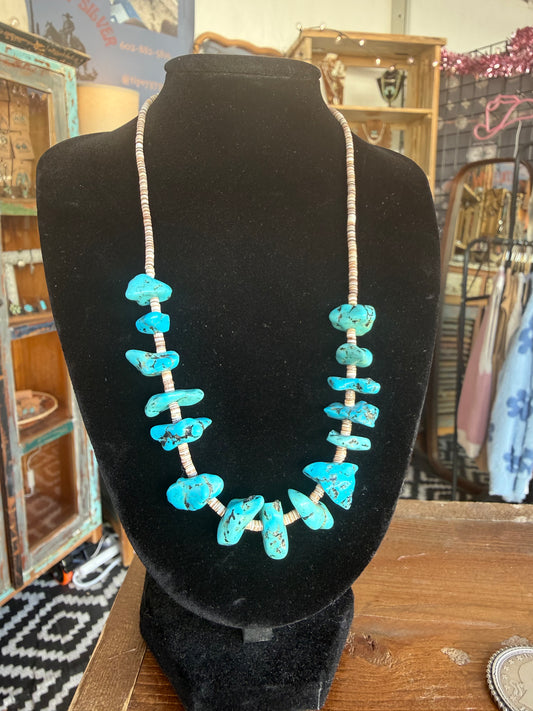 Vintage Chunky Turquoise Necklace