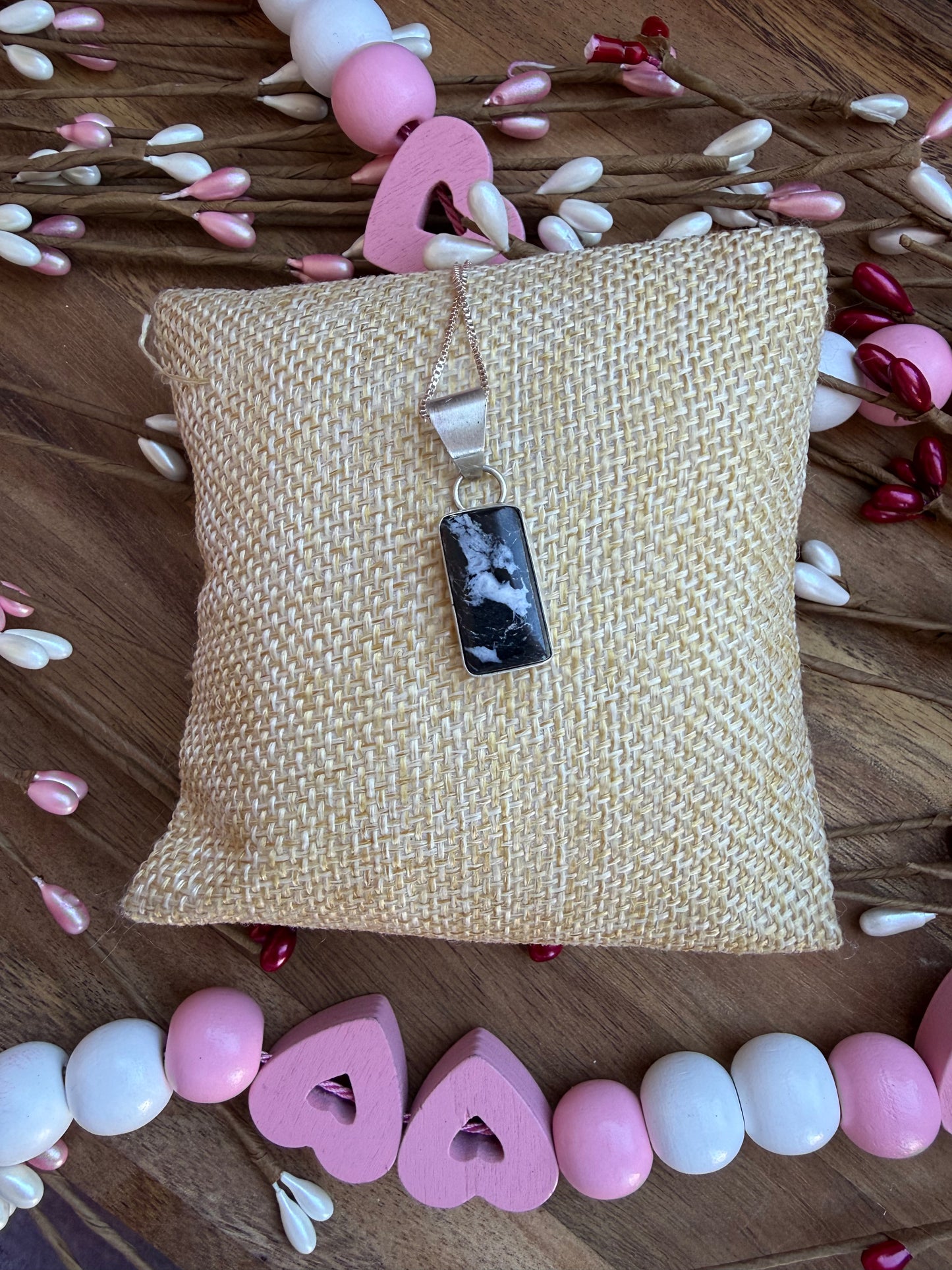Square White Buffalo Pendant
