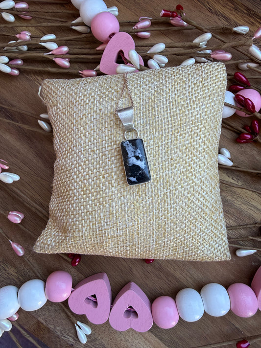 Square White Buffalo Pendant