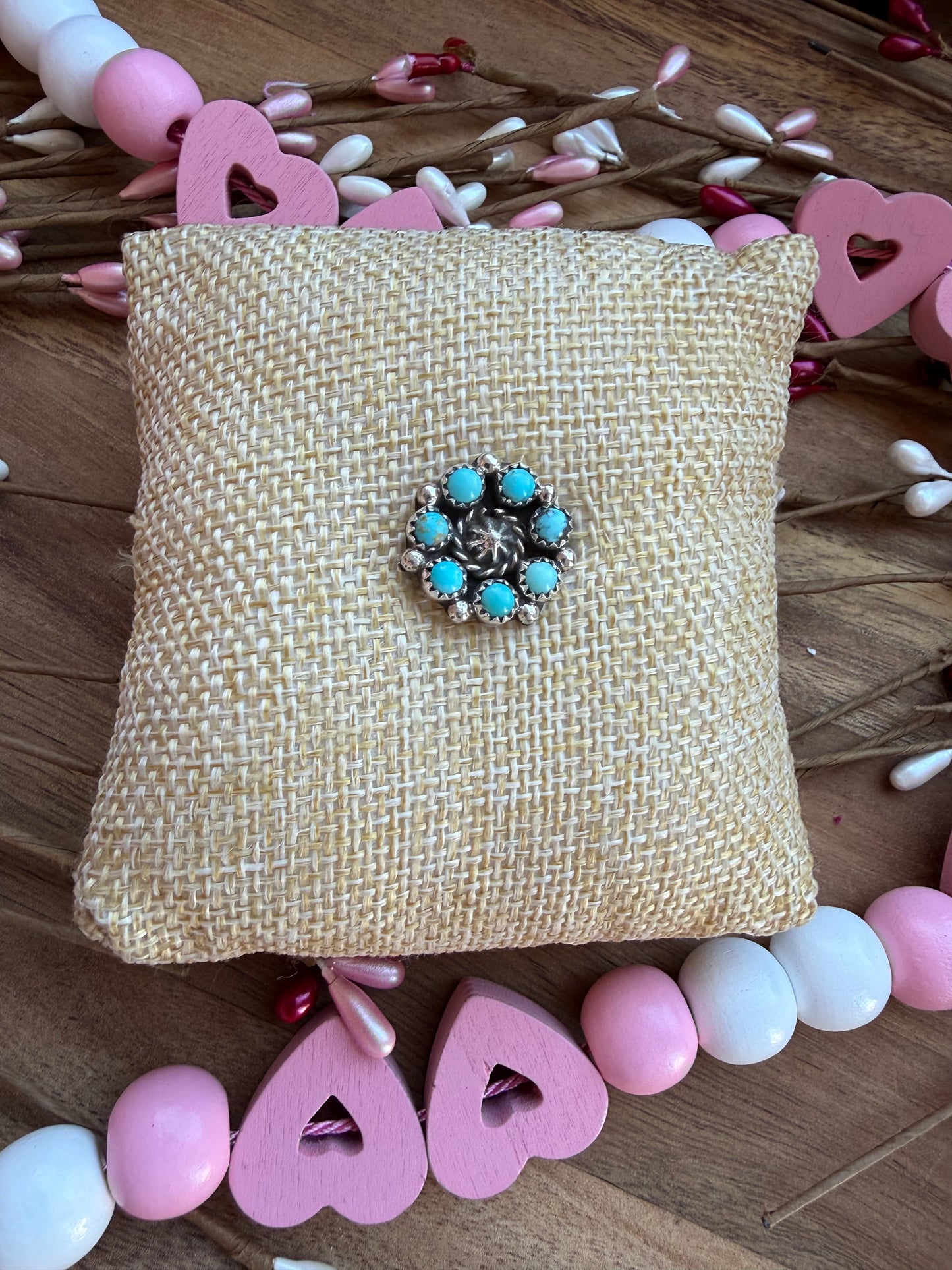 Starburst Turquoise Cluster Ring