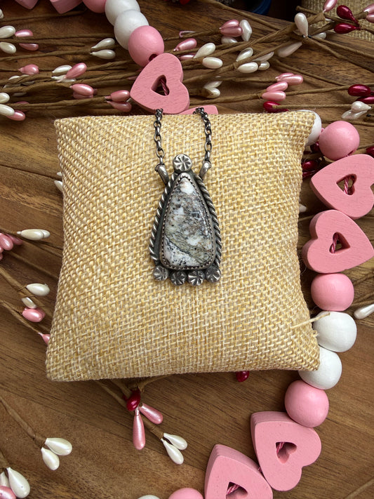 Virgina Hinio White Buffalo Necklace