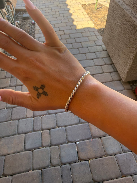 Twisted Silver Cuff