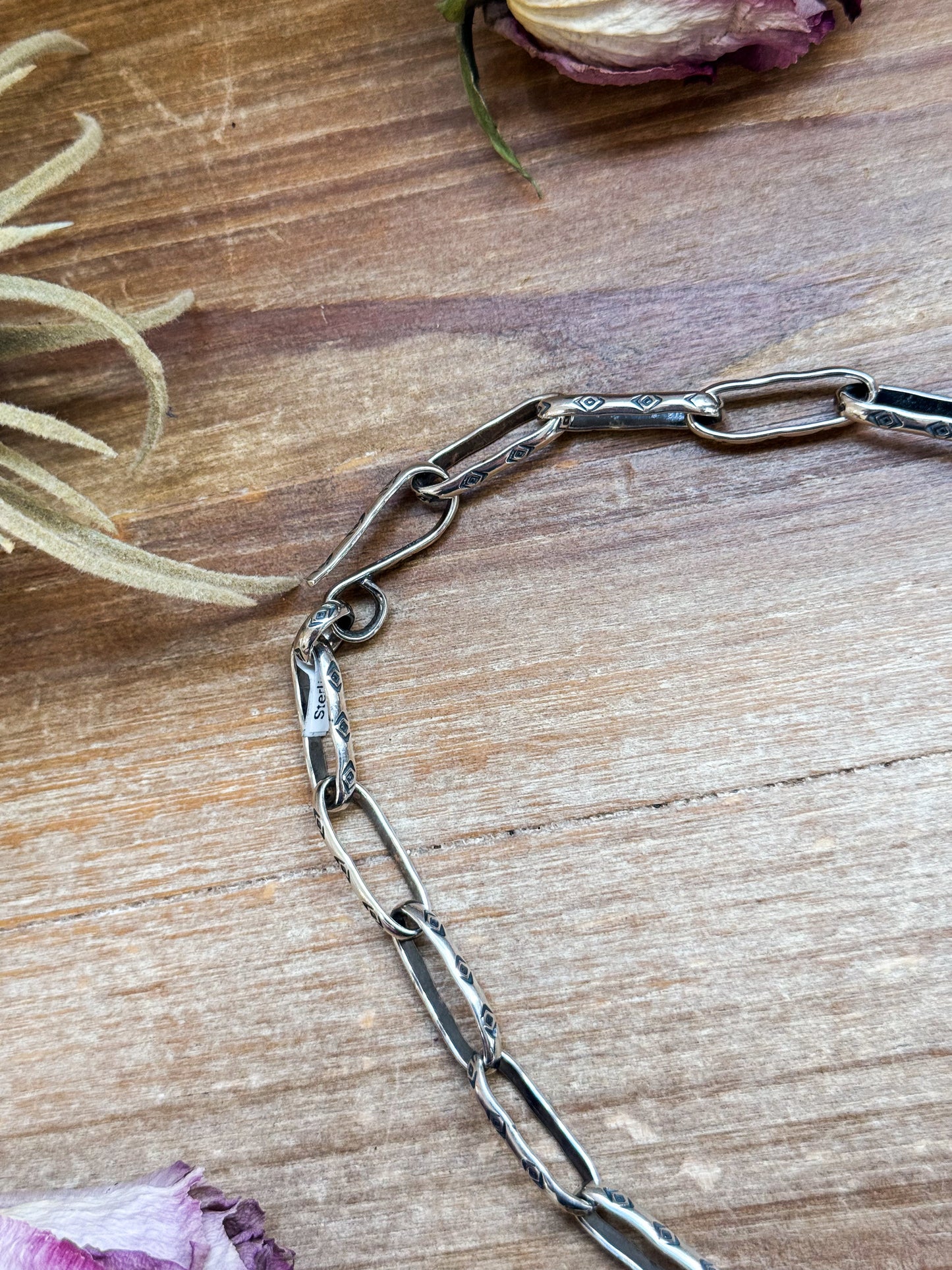 Sterling Silver Medicine Man Eye Paperclip Chain – 22” – Artist Jason Ogg